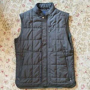 Banana Republic Men's Quilted Vest - Dark Gray